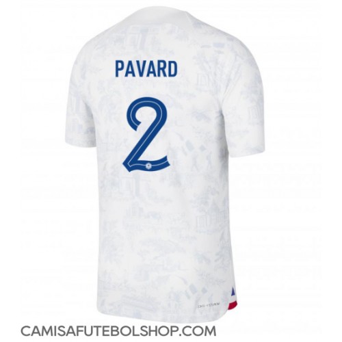 Camisa de time de futebol França Benjamin Pavard #2 Replicas 2º Equipamento Mundo 2022 Manga Curta